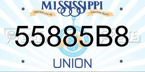 55885B8 Mississippi License Plate