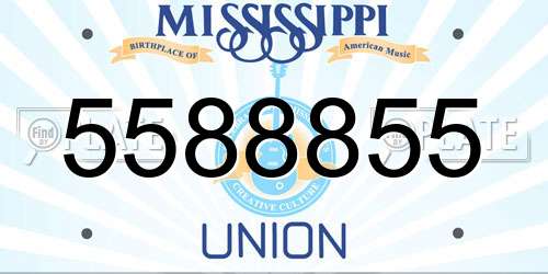 5588855 Mississippi License Plate