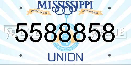 5588858 Mississippi License Plate