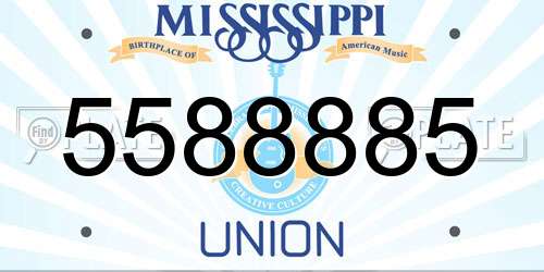 5588885 Mississippi License Plate
