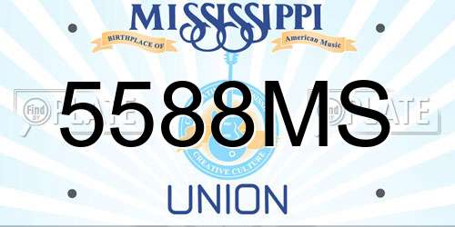 5588MS Mississippi License Plate