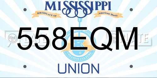 558EQM Mississippi License Plate