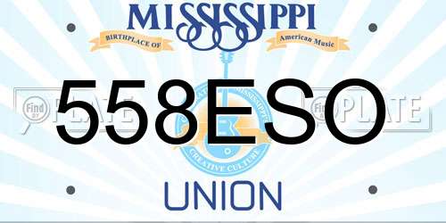 558ESO Mississippi License Plate