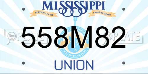 558M82 Mississippi License Plate