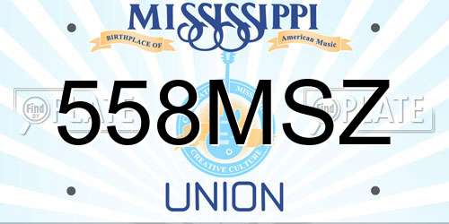 558MSZ Mississippi License Plate