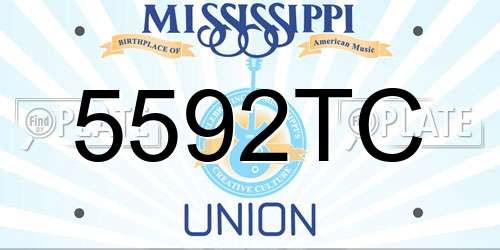 5592TC Mississippi License Plate