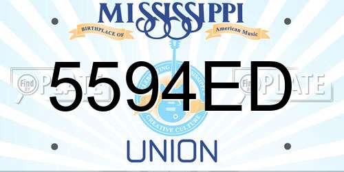 5594ED Mississippi License Plate