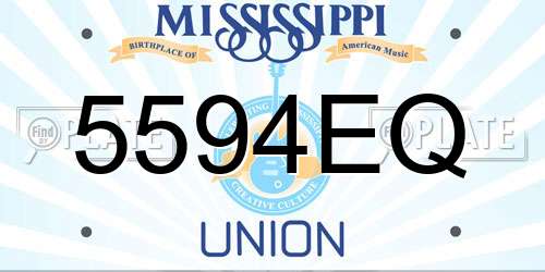 5594EQ Mississippi License Plate