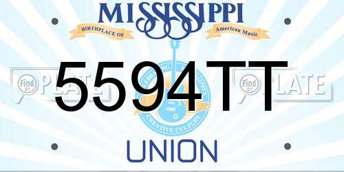 5594TT Mississippi License Plate