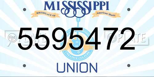 5595472 Mississippi License Plate