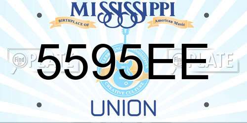 5595EE Mississippi License Plate