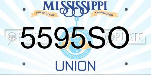 5595SO Mississippi License Plate