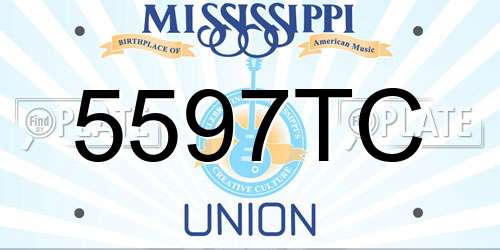 5597TC Mississippi License Plate