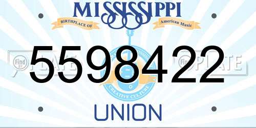 5598422 Mississippi License Plate