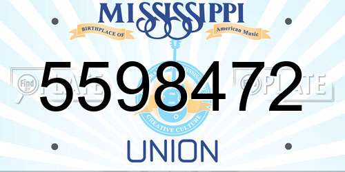 5598472 Mississippi License Plate