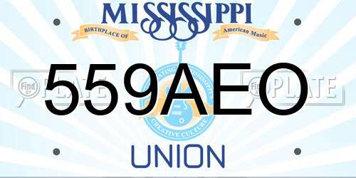 559AEO Mississippi License Plate