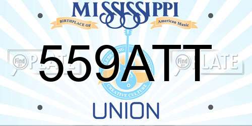 559ATT Mississippi License Plate