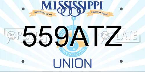 559ATZ Mississippi License Plate