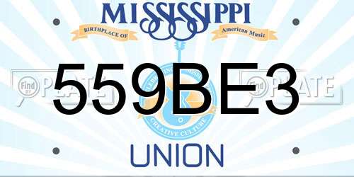 559BE3 Mississippi License Plate