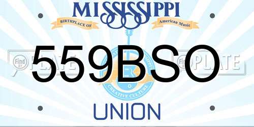 559BSO Mississippi License Plate