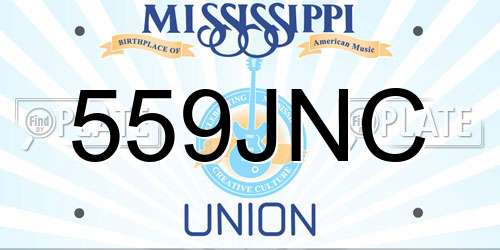 559JNC Mississippi License Plate