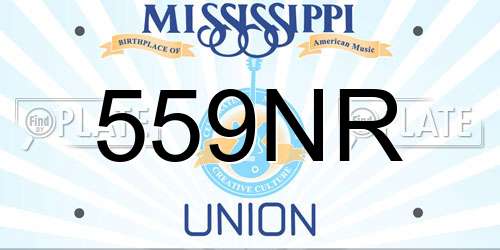 559NR Mississippi License Plate
