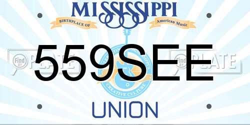 559SEE Mississippi License Plate