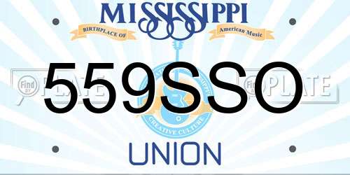 559SSO Mississippi License Plate