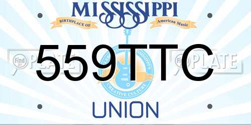 559TTC Mississippi License Plate