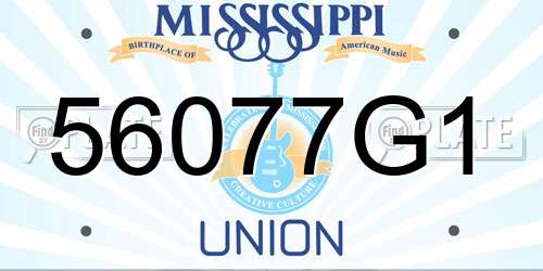 56077G1 Mississippi License Plate