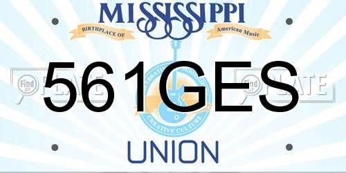 561GES Mississippi License Plate