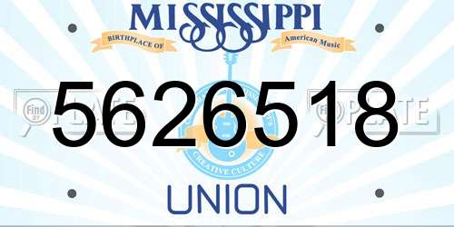 5626518 Mississippi License Plate