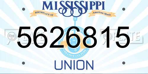 5626815 Mississippi License Plate