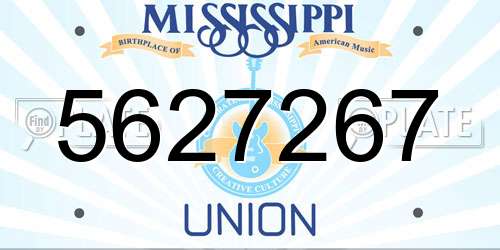 5627267 Mississippi License Plate