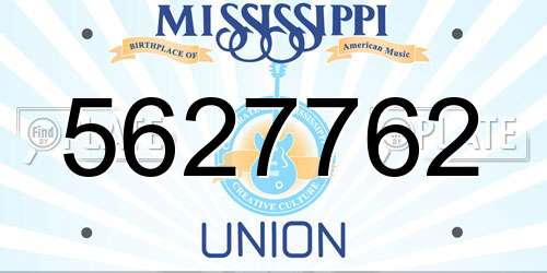 5627762 Mississippi License Plate