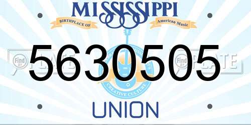 5630505 Mississippi License Plate