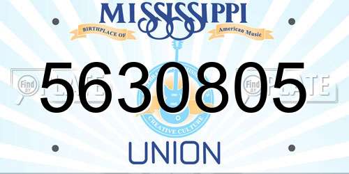 5630805 Mississippi License Plate