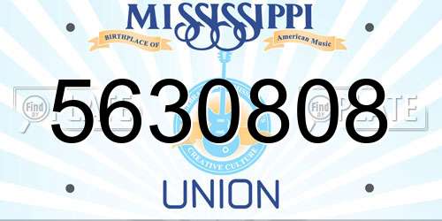 5630808 Mississippi License Plate