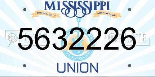 5632226 Mississippi License Plate
