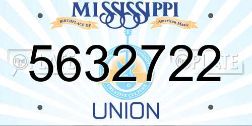 5632722 Mississippi License Plate