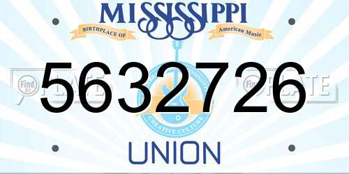 5632726 Mississippi License Plate
