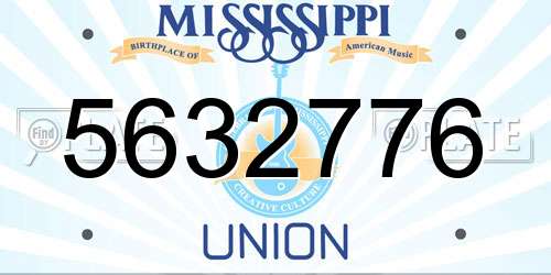5632776 Mississippi License Plate