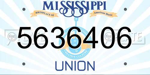 5636406 Mississippi License Plate