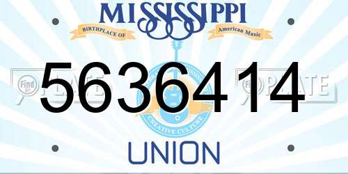 5636414 Mississippi License Plate