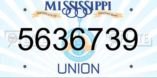 5636739 Mississippi License Plate