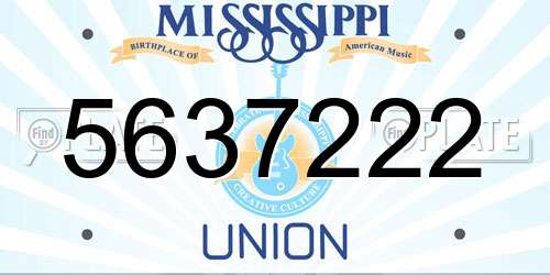 5637222 Mississippi License Plate