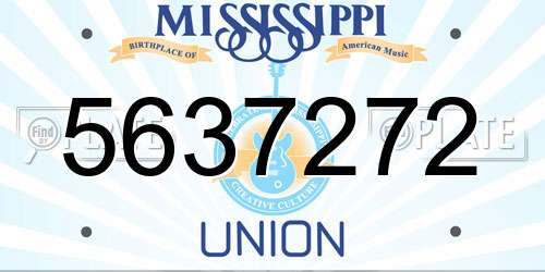 5637272 Mississippi License Plate