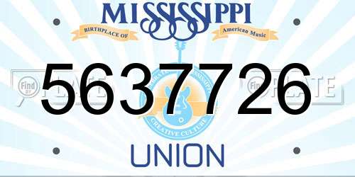 5637726 Mississippi License Plate