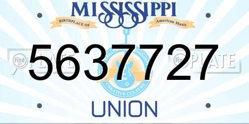 5637727 Mississippi License Plate