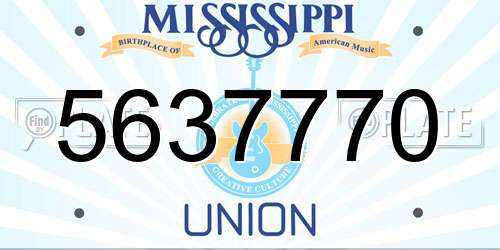 5637770 Mississippi License Plate